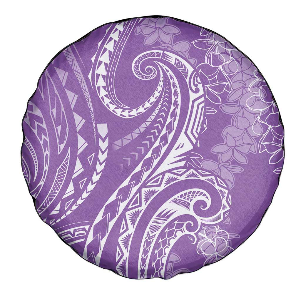 Polynesia Plumeria Lei Spare Tire Cover Periwinkle Curves Motif LT7 - Polynesian Pride