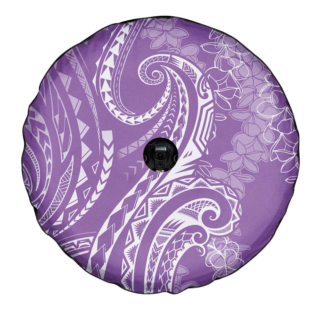 Polynesia Plumeria Lei Spare Tire Cover Periwinkle Curves Motif LT7 - Polynesian Pride