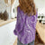 Polynesia Plumeria Lei Women Casual Shirt Periwinkle Curves Motif