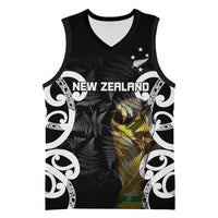 New Zealand WC2026 Custom Black Basketball Jersey Silver Fern