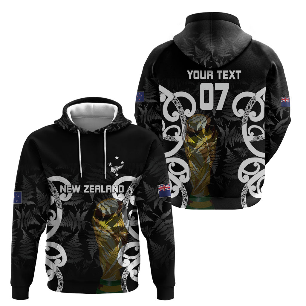 New Zealand WC2026 Custom Black Hoodie Silver Fern