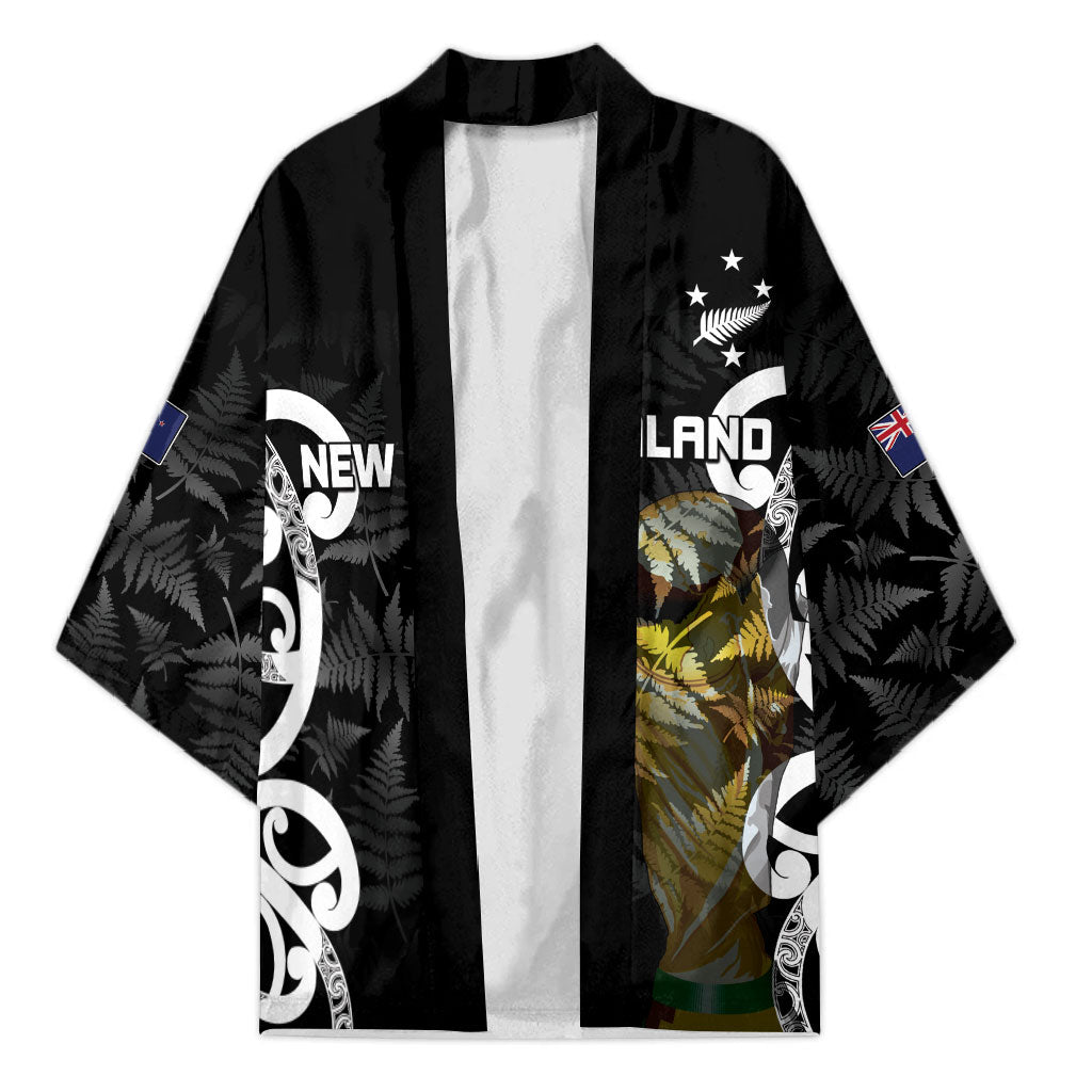 New Zealand WC2026 Custom Black Kimono Silver Fern LT7 Unisex Black - Polynesian Pride