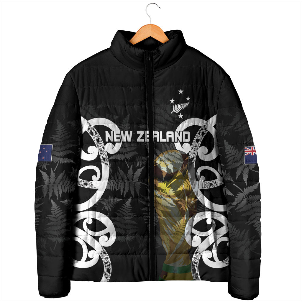 New Zealand WC2026 Custom Black Padded Jacket Silver Fern