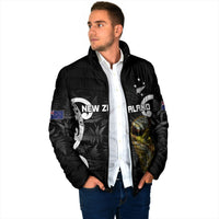 New Zealand WC2026 Custom Black Padded Jacket Silver Fern