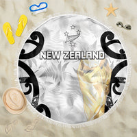 New Zealand WC2026 White Beach Blanket Silver Fern