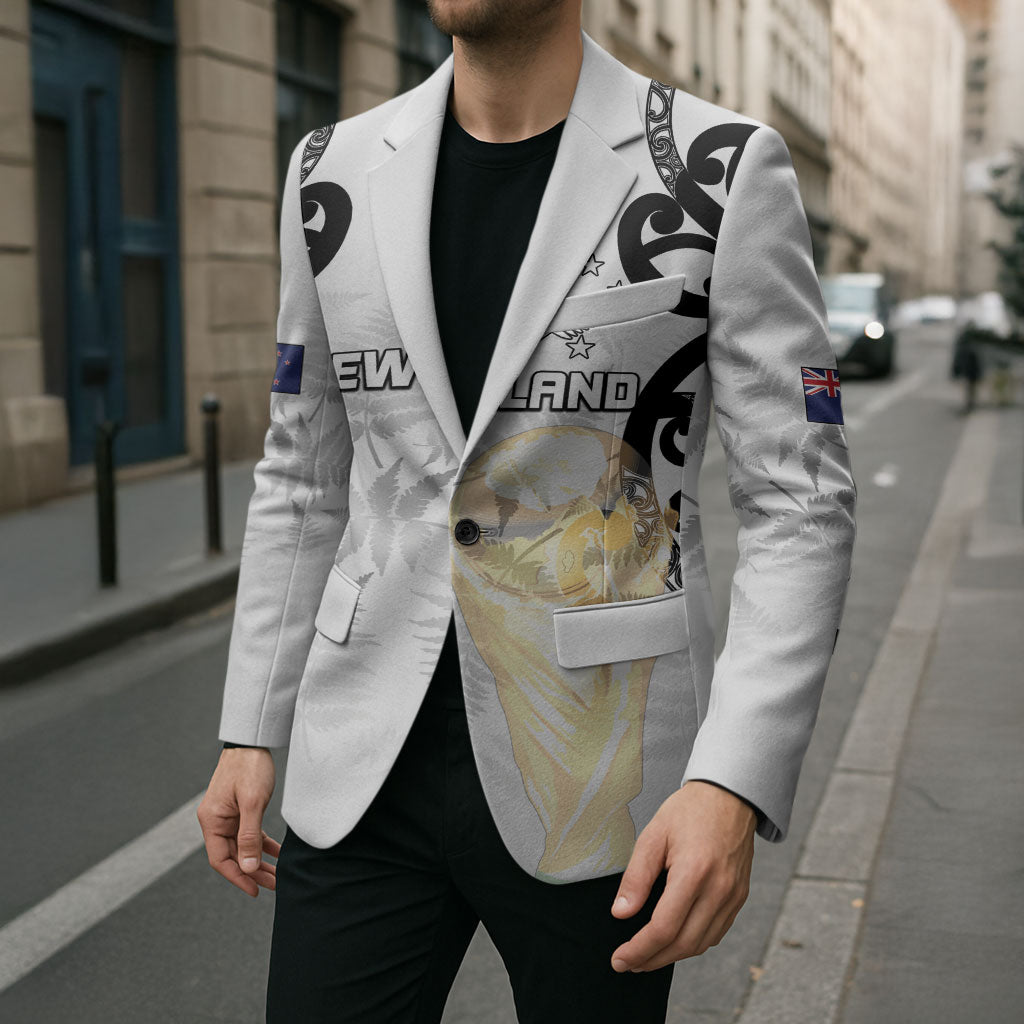 New Zealand WC2026 Custom White Blazer Silver Fern