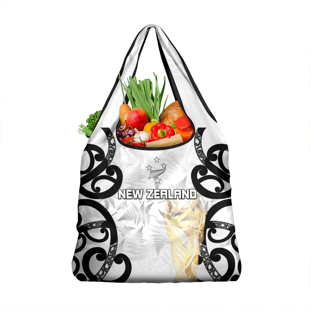 New Zealand WC2026 White Grocery Bag Silver Fern LT7 1-pack One Size White - Polynesian Pride