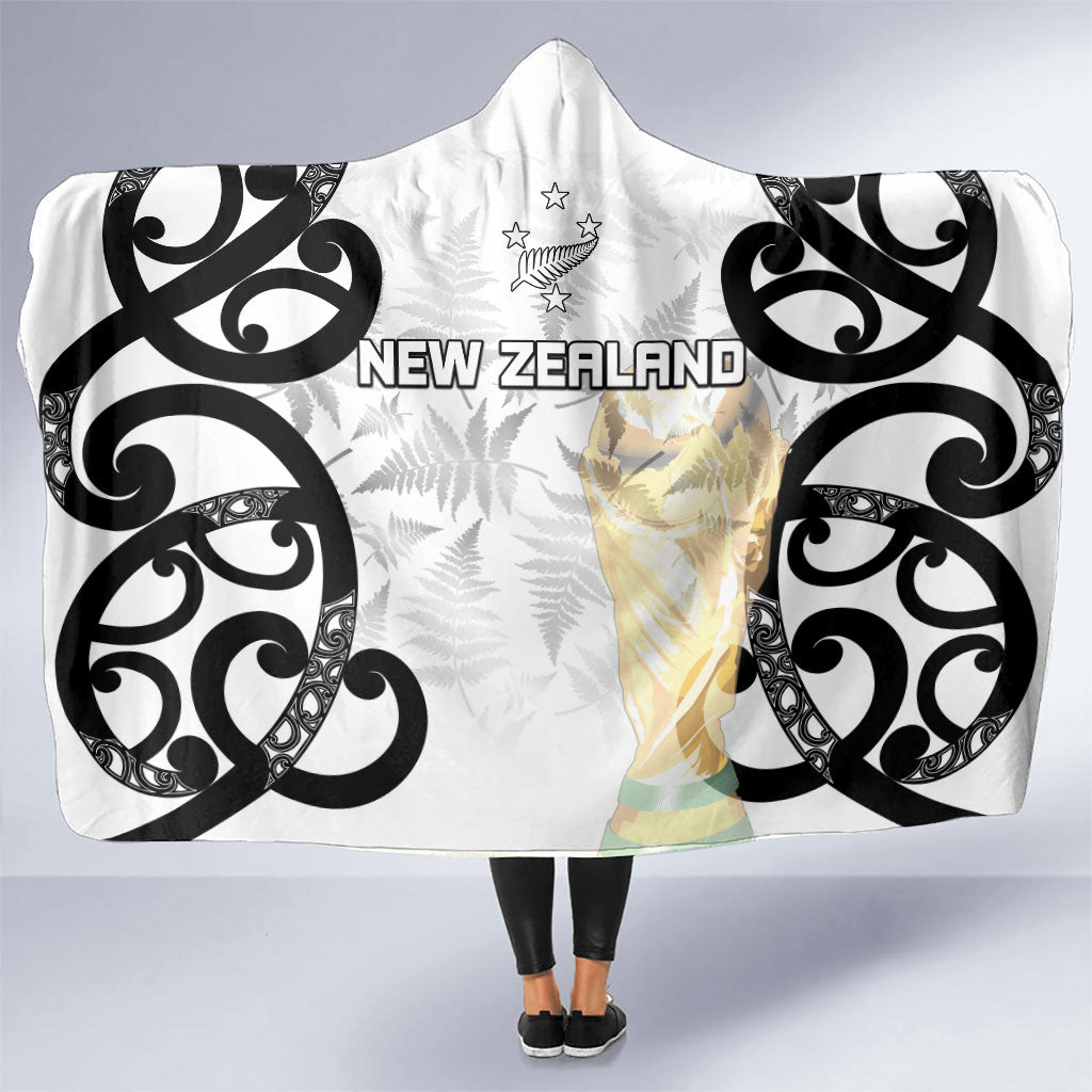 New Zealand WC2026 White Hooded Blanket Silver Fern