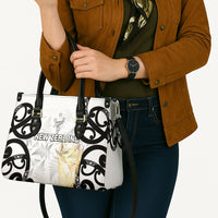 New Zealand WC2026 White Leather Bag Silver Fern