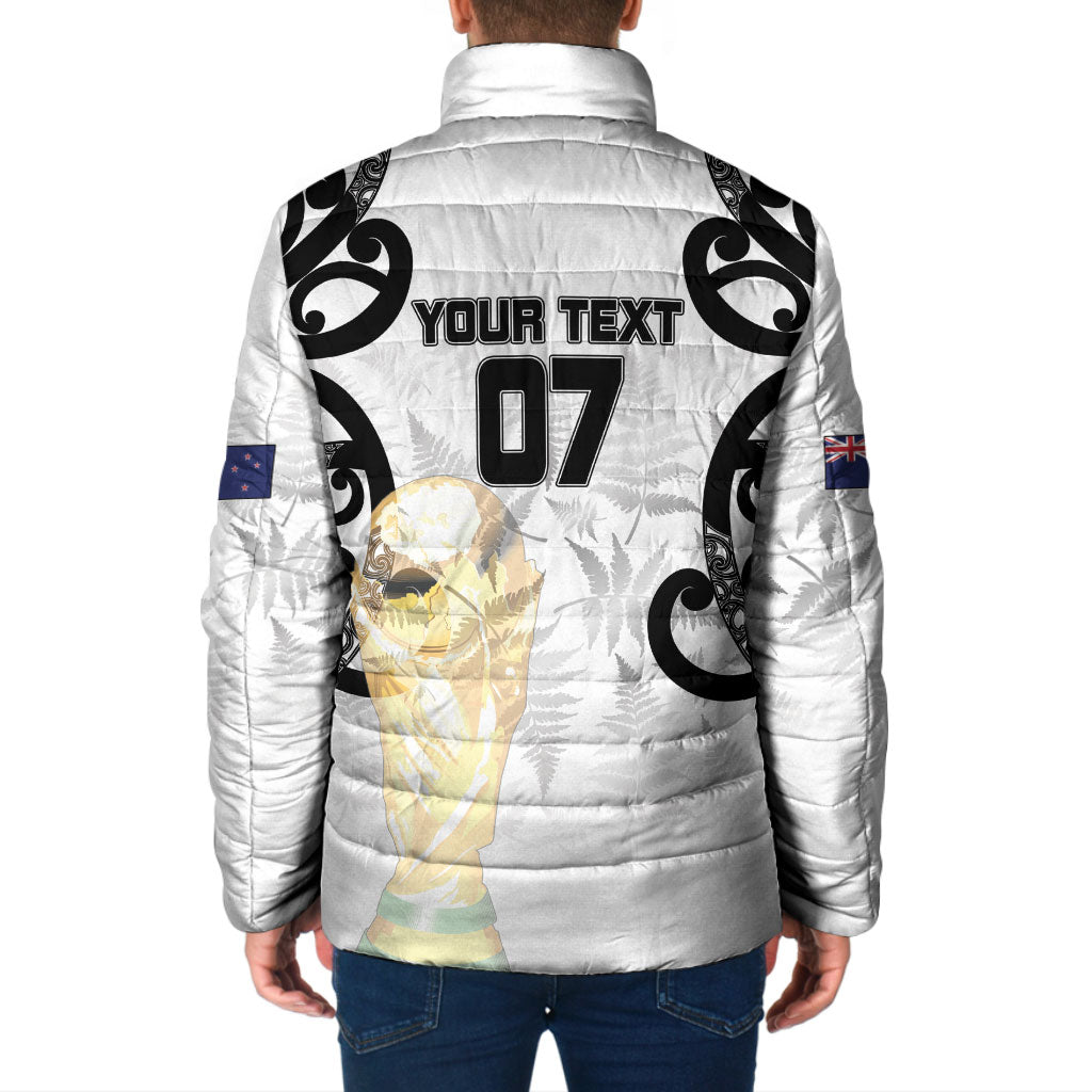 New Zealand WC2026 Custom White Padded Jacket Silver Fern