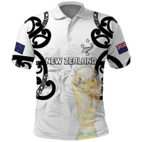 New Zealand WC2026 Custom White Polo Shirt Silver Fern