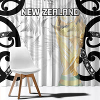 New Zealand WC2026 White Window Curtain Silver Fern