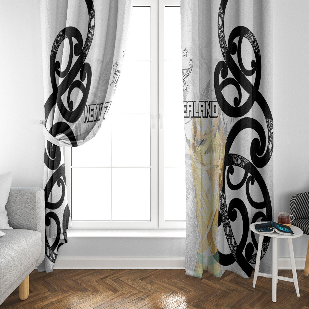New Zealand WC2026 White Window Curtain Silver Fern