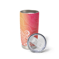Polynesia Tumbler Cup Plumeria Pink Gradient Curves