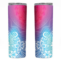 Polynesia Skinny Tumbler Plumeria Galaxy Gradient Curves