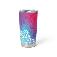 Polynesia Tumbler Cup Plumeria Galaxy Gradient Curves