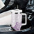 Polynesia Tumbler With Handle Plumeria Lavender Curves