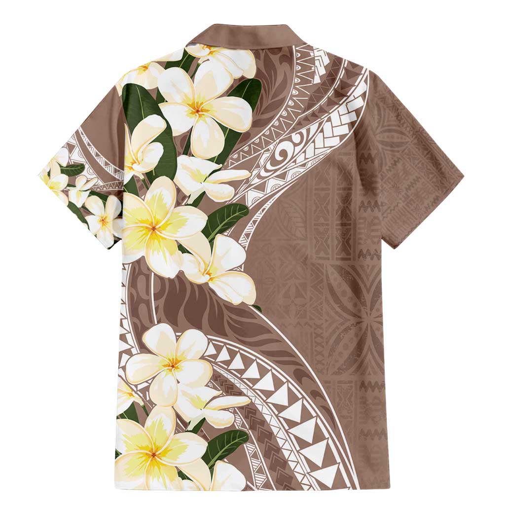 Aloha Hawaii Festive Family Matching Mermaid Dress and Hawaiian Shirt Frangipani Lace Classic - Beige LT7 - Polynesian Pride