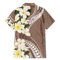 Aloha Hawaii Festive Family Matching Mermaid Dress and Hawaiian Shirt Frangipani Lace Classic - Beige LT7 - Polynesian Pride