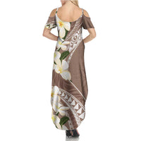 Aloha Hawaii Festive Family Matching Summer Maxi Dress and Hawaiian Shirt Frangipani Lace Classic - Beige LT7 - Polynesian Pride