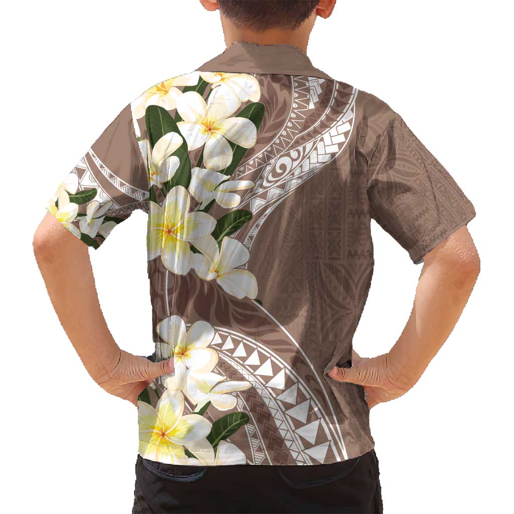 Aloha Hawaii Festive Family Matching Tank Maxi Dress and Hawaiian Shirt Frangipani Lace Classic - Beige LT7 - Polynesian Pride