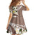 Aloha Hawaii Festive Family Matching Tank Maxi Dress and Hawaiian Shirt Frangipani Lace Classic - Beige