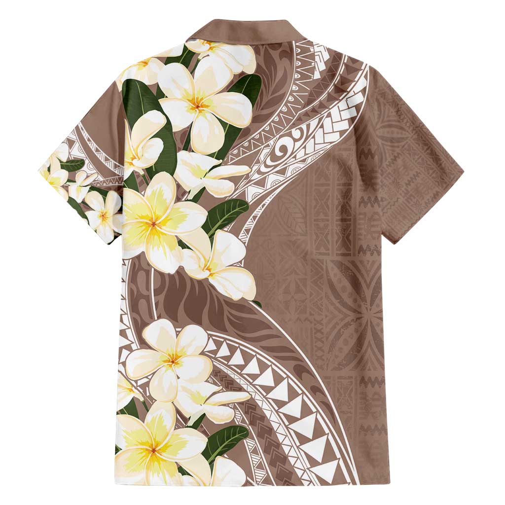 Aloha Hawaii Festive Family Matching Tank Maxi Dress and Hawaiian Shirt Frangipani Lace Classic - Beige LT7 - Polynesian Pride