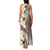 Aloha Hawaii Festive Family Matching Tank Maxi Dress and Hawaiian Shirt Frangipani Lace Classic - Beige