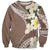 Aloha Hawaii Festive Sweatshirt Frangipani Lace Classic - Beige