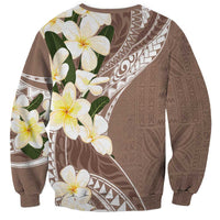 Aloha Hawaii Festive Sweatshirt Frangipani Lace Classic - Beige