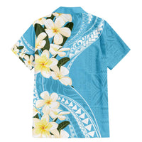 Aloha Hawaii Festive Family Matching Mermaid Dress and Hawaiian Shirt Frangipani Lace Classic - Turquoise LT7 - Polynesian Pride