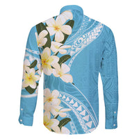 Aloha Hawaii Festive Family Matching Mermaid Dress and Hawaiian Shirt Frangipani Lace Classic - Turquoise LT7 - Polynesian Pride
