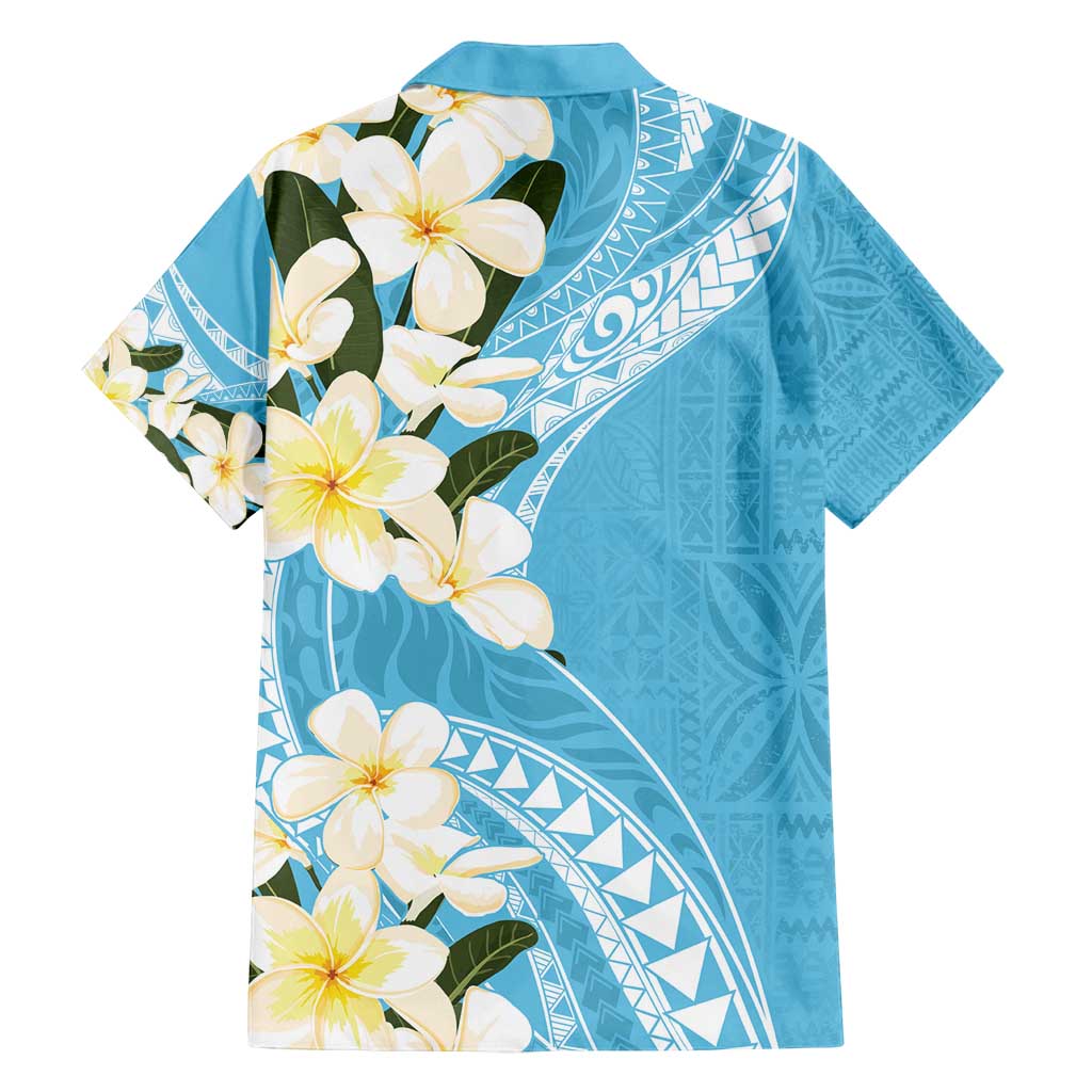 Aloha Hawaii Festive Family Matching Off Shoulder Maxi Dress and Hawaiian Shirt Frangipani Lace Classic - Turquoise LT7 - Polynesian Pride