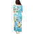 Aloha Hawaii Festive Puletasi Frangipani Lace Classic - Turquoise