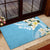 Aloha Hawaii Festive Rubber Doormat Frangipani Lace Classic - Turquoise