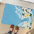Aloha Hawaii Festive Rubber Doormat Frangipani Lace Classic - Turquoise