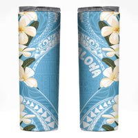 Aloha Hawaii Festive Skinny Tumbler Frangipani Lace Classic - Turquoise LT7 Turquoise - Polynesian Pride