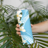 Aloha Hawaii Festive Skinny Tumbler Frangipani Lace Classic - Turquoise LT7 - Polynesian Pride