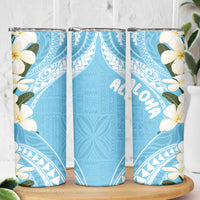 Aloha Hawaii Festive Skinny Tumbler Frangipani Lace Classic - Turquoise LT7 - Polynesian Pride