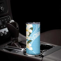 Aloha Hawaii Festive Skinny Tumbler Frangipani Lace Classic - Turquoise LT7 - Polynesian Pride