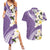 Aloha Hawaii Festive Couples Matching Summer Maxi Dress and Hawaiian Shirt Frangipani Lace Classic - Lavender