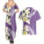 Aloha Hawaii Festive Couples Matching Summer Maxi Dress and Hawaiian Shirt Frangipani Lace Classic - Lavender