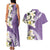 Aloha Hawaii Festive Couples Matching Tank Maxi Dress and Hawaiian Shirt Frangipani Lace Classic - Lavender