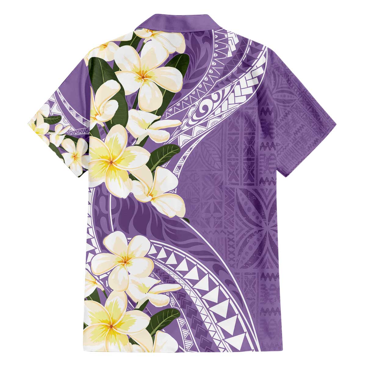 Aloha Hawaii Festive Family Matching Off The Shoulder Long Sleeve Dress and Hawaiian Shirt Frangipani Lace Classic - Lavender LT7 - Polynesian Pride
