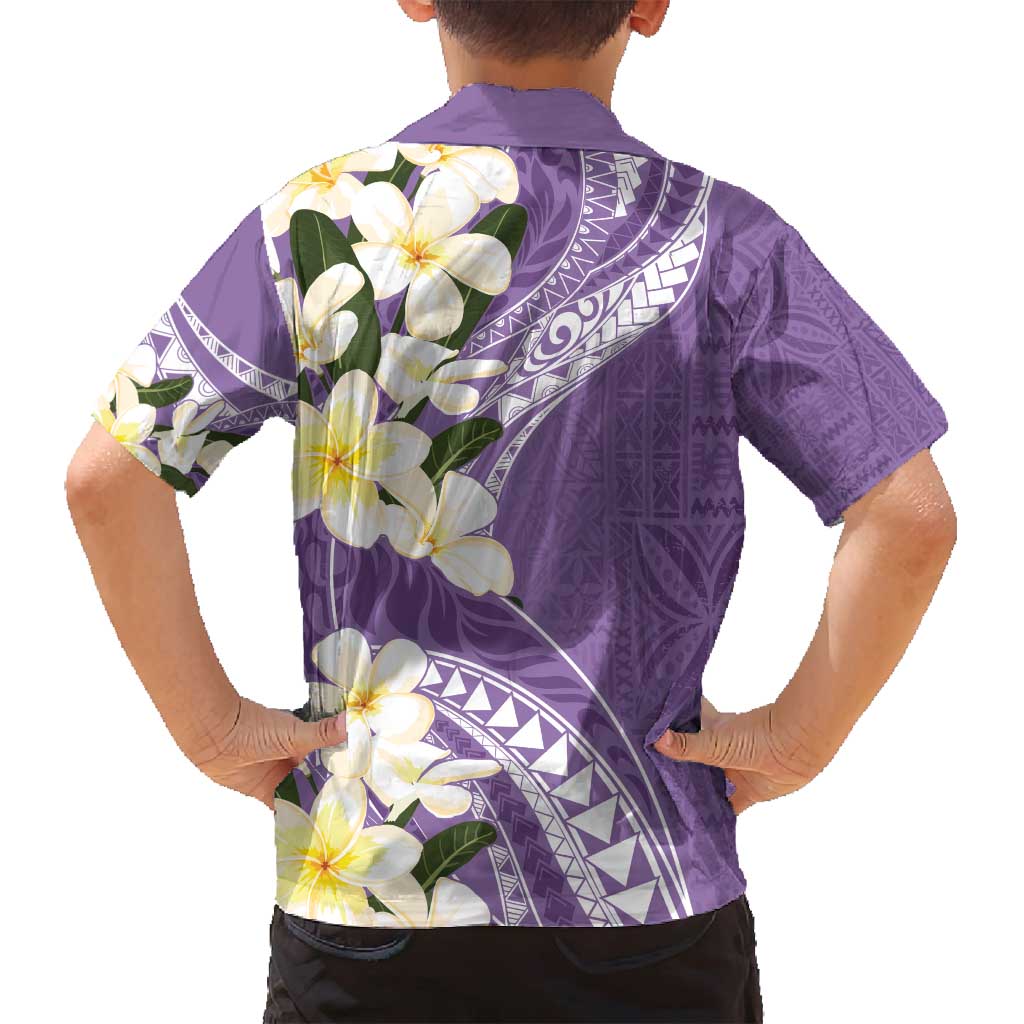 Aloha Hawaii Festive Family Matching Off Shoulder Maxi Dress and Hawaiian Shirt Frangipani Lace Classic - Lavender LT7 - Polynesian Pride