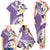 Aloha Hawaii Festive Family Matching Tank Maxi Dress and Hawaiian Shirt Frangipani Lace Classic - Lavender
