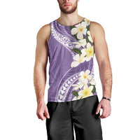 Aloha Hawaii Festive Men Tank Top Frangipani Lace Classic - Lavender