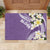 Aloha Hawaii Festive Rubber Doormat Frangipani Lace Classic - Lavender