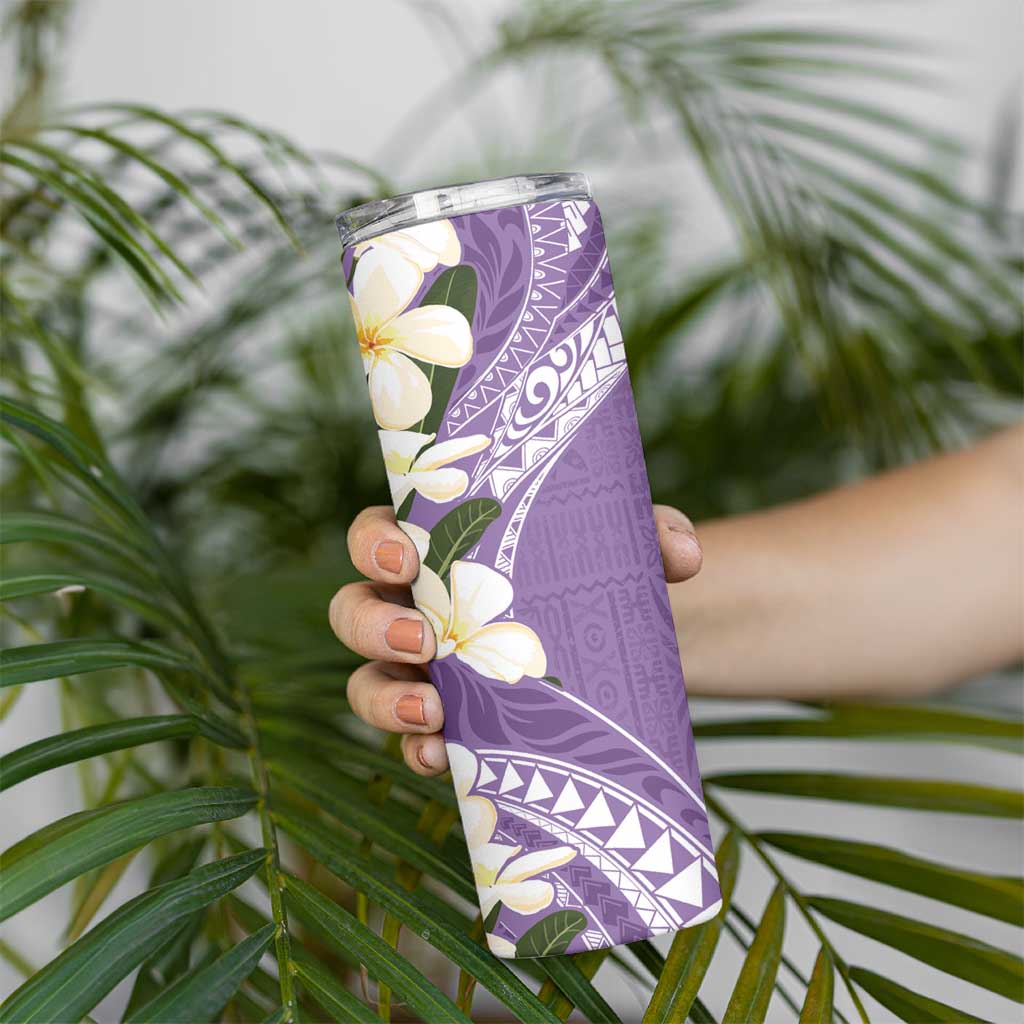 Aloha Hawaii Festive Skinny Tumbler Frangipani Lace Classic - Lavender LT7 - Polynesian Pride