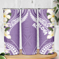 Aloha Hawaii Festive Skinny Tumbler Frangipani Lace Classic - Lavender LT7 - Polynesian Pride